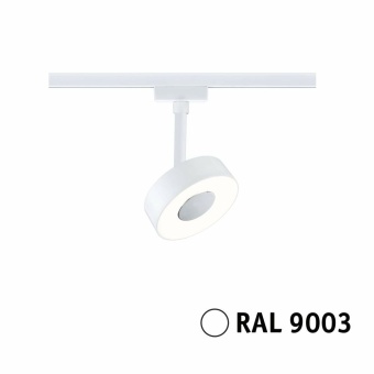 Paulmann URail LED Schienenspot Circle Einzelleuchte  180lm 5W 3000K dimmbar 230V Signalweiß