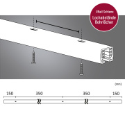 URail Schiene 1m Signalweiß 230V