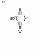 URail Verbinder T-Stück  104x62mm max. 1000W Signalweiß