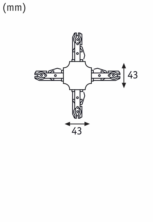 Paulmann URail Verbinder X-Stück  104x104mm max. 1000W Signalweiß
