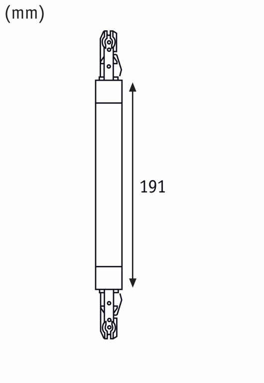 Paulmann URail Verbinder Flex II  227x18mm max. 1000W Signalweiß