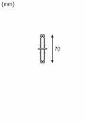 URail Zubehör Stromtrenner  70x18mm Signalweiß