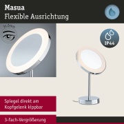 LED Kosmetikspiegel Masua  IP44  White Switch 55lm 230V 4W  Chrom