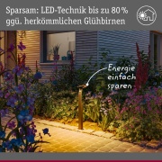 LED Pollerleuchte Smart Home Zigbee 3.0 Alara Bewegungsmelder insektenfreundlich IP44 eckig 665mm 3000 - 2200K 10W 450lm 230V  Anthrazit  Metall