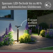 LED Pollerleuchte Smart Home Zigbee 3.0 Alara Bewegungsmelder  IP44 eckig 665mm RGBW+ 10W 450lm 230V  Anthrazit  Metall