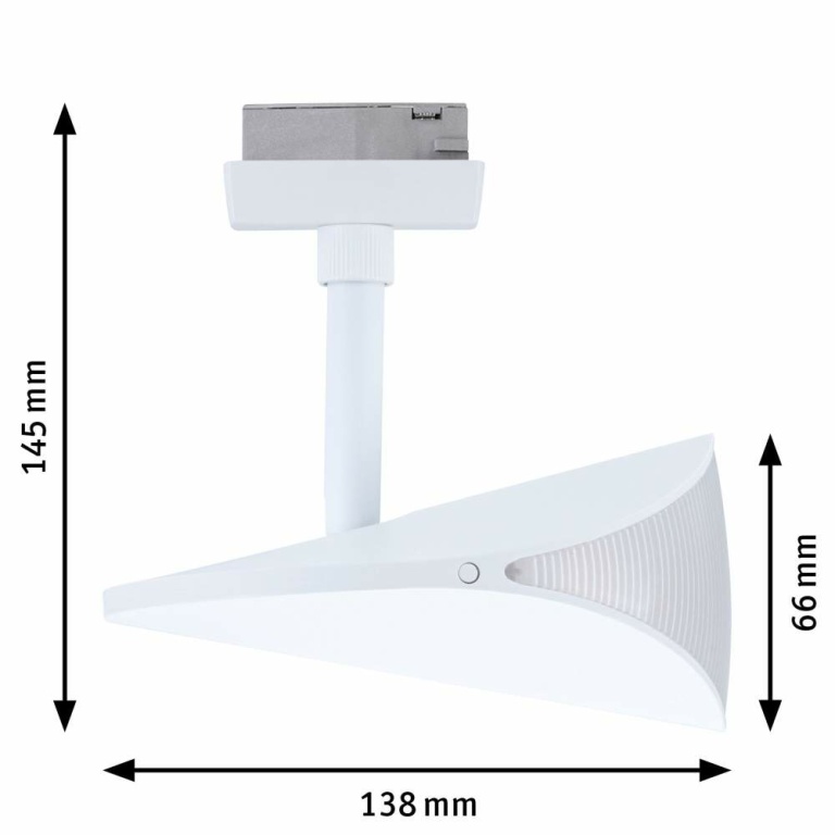 Paulmann URail LED Schienenspot 3-Step-Dim Alejandro  800lm 10W 3000K dimmbar 230V Signalweiß