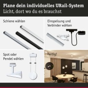 URail LED Schienenspot 3-Step-Dim Alejandro  800lm 10W 3000K dimmbar 230V Signalweiß