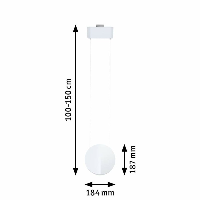 Paulmann URail LED Pendel 3-Step-Dim Alejandro  800lm 10W 3000K dimmbar 230V Signalweiß