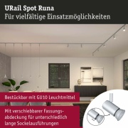 URail Schienenspot Runa GU10 max. 10W dimmbar Chrom matt