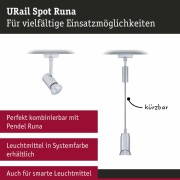 URail Schienenspot Runa GU10 max. 10W dimmbar Chrom matt