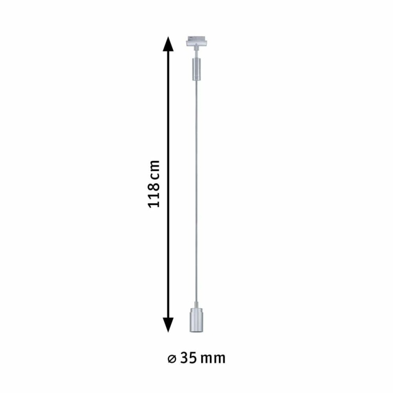 Paulmann URail Pendelleuchte Runa GU10 max. 10W höhenverstellbar dimmbar Chrom matt