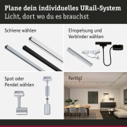 URail Pendelleuchte Runa GU10 max. 10W höhenverstellbar dimmbar Chrom matt