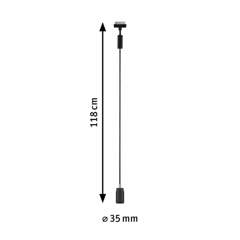 Paulmann URail Pendelleuchte Runa GU10 max. 10W dimmbar Schwarz matt