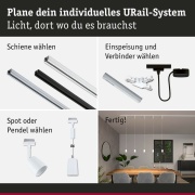 URail Pendel Cover GU10  max. 10W  dimmbar 230V Signalweiß