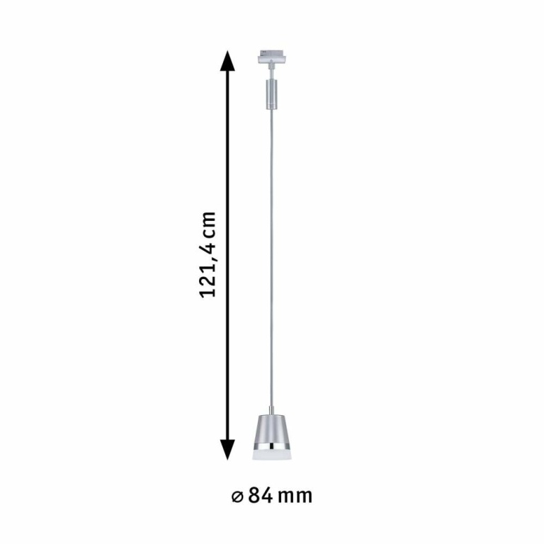 Paulmann URail Pendelleuchte Cone GU10 max. 10W dimmbar Chrom matt