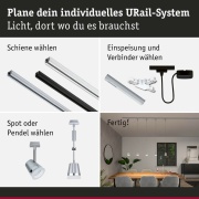 URail Pendelleuchte Cone GU10 max. 10W dimmbar Chrom matt