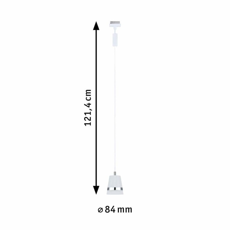 Paulmann URail Pendel Cone GU10  max. 10W  dimmbar 230V Signalweiß