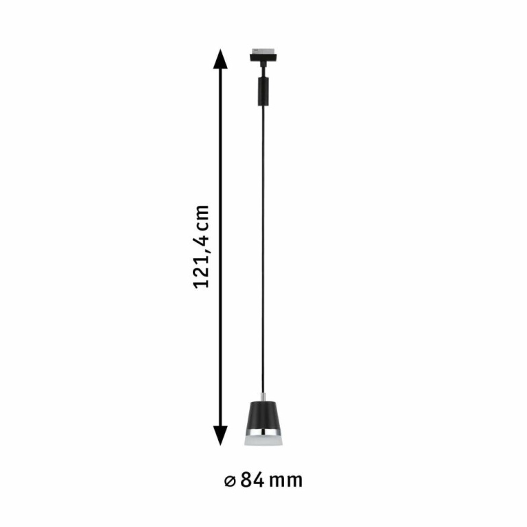 Paulmann URail Pendelleuchte Cone GU10  max. 10W dimmbar Schwarz matt