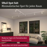 URail LED Schienenspot Salt   GU10  max. 10W  dimmbar 230V Signalweiß