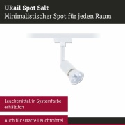 URail LED Schienenspot Salt   GU10  max. 10W  dimmbar 230V Signalweiß