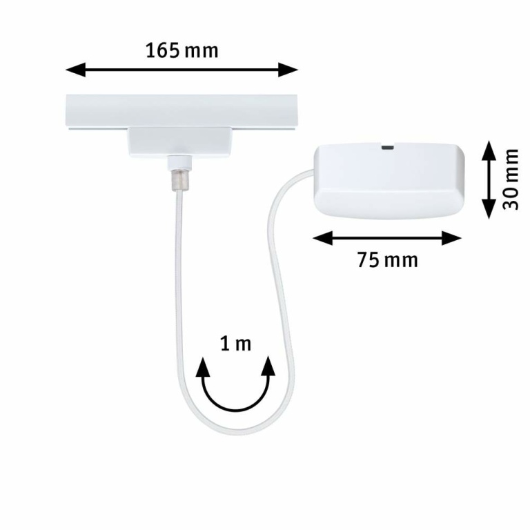 Paulmann URail Einspeisung Kabel 1m max. 1000W Signalweiß