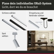 URail Einspeisung Kabel mit Schalter   2m max. 1000W Chrom matt