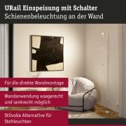 URail Einspeisung Kabel mit Schalter   2m max. 1000W Signalweiß