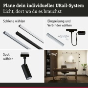 URail Einspeisung Kabel mit Schalter   2m max. 1000W Schwarz matt