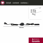 URail Einspeisung Kabel mit Schalter   2m max. 1000W Schwarz matt