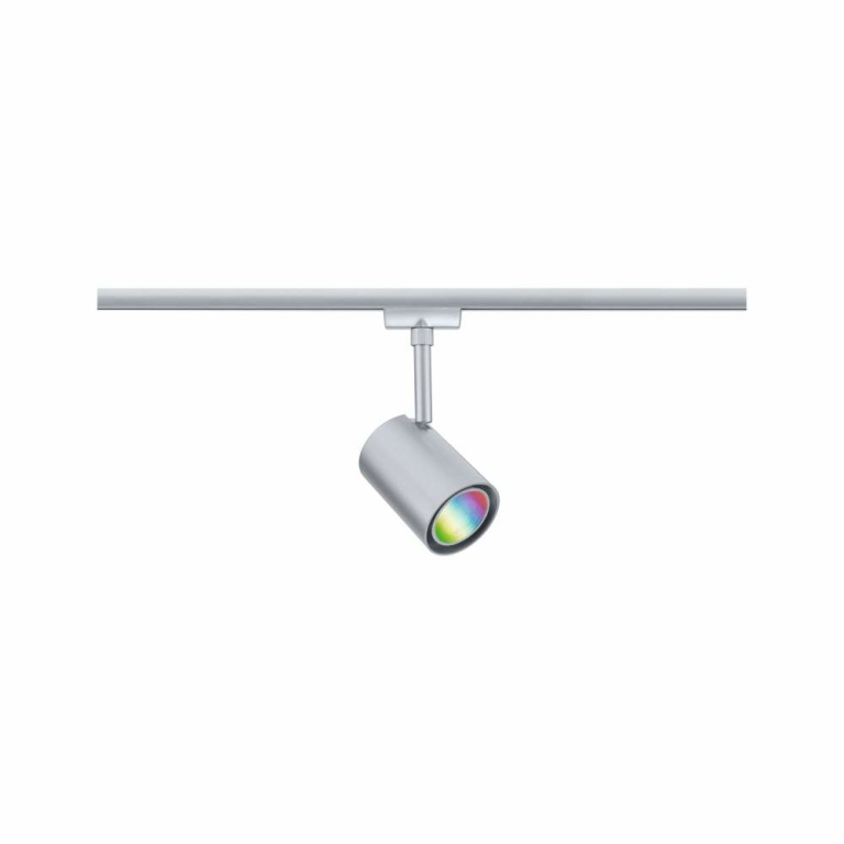 Paulmann URail LED Schienenspot Luxe GU10 350lm 4,8W Smart Home Zigbee 3.0 RGBW+ dimmbar Chrom matt