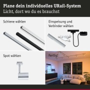 URail LED Schienenspot Luxe GU10 350lm 4,8W Smart Home Zigbee 3.0 RGBW+ dimmbar Chrom matt