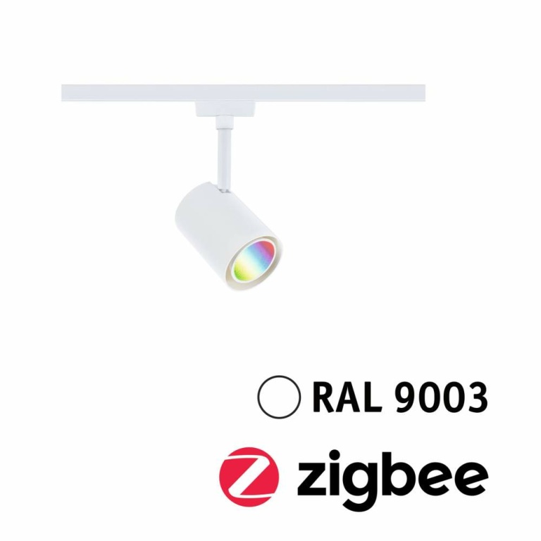 Paulmann URail LED Schienenspot Smart Home Zigbee 3.0 Luxe   GU10 350lm 4,8W RGBW+ dimmbar 230V Signalweiß