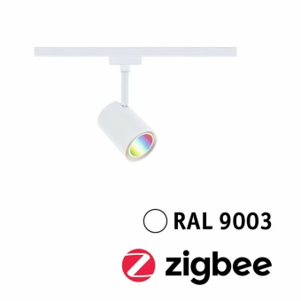 Paulmann URail LED Schienenspot Smart Home Zigbee 3.0 Luxe   GU10 350lm 4,8W RGBW+ dimmbar 230V Signalweiß