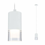 LED Pendelleuchte Kame Klar Signalweiß 9W 3000K 3-Step-Dim IP44