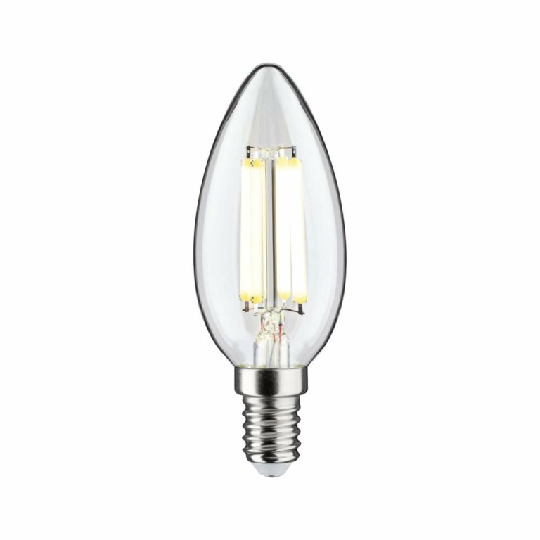 Paulmann Eco-Line Filament 230V LED Kerze E14 1er-Set  98mm 525lm 2,5W 4000K  Klar