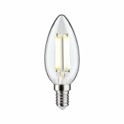 Eco-Line Filament 230V LED Kerze E14 1er-Set  98mm 525lm 2,5W 4000K  Klar