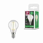 Eco-Line Filament 230V LED Tropfen E14 1er-Set  82mm 525lm 2,5W 4000K  Klar