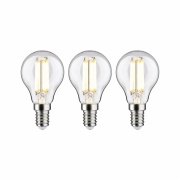 Eco-Line Filament 230V LED Tropfen E14 3er-Pack  82mm 525lm 2,5W 3000K  Klar