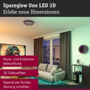 LED Wand-/Deckenleuchte Spaceglow One Gaminglicht Partylicht RGB+ 2000lm 230V 34,5W dimmbar Schwarz matt