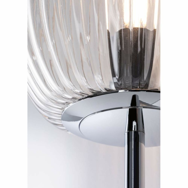 Paulmann Selection Bathroom Wandleuchte Ruya Glas/Chrom IP44 E14 max. 20W dimmbar 230V