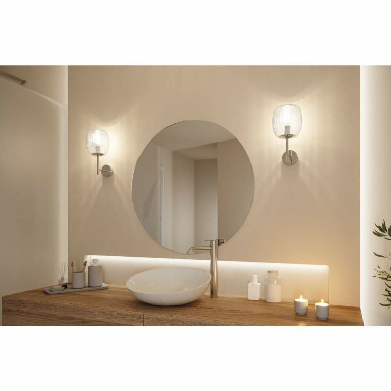 Paulmann Selection Bathroom Wandleuchte Ruya Glas/Chrom IP44 E14 max. 20W dimmbar 230V