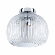 LED Deckenleuchte Ruya Glas/Chrom IP44 E27 max. 60W dimmbar 230V