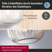 LED Pendelleuchte Ruya Glas/Chrom IP44 E14 max. 20W Pendellänge kürzbar