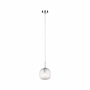 LED Pendelleuchte Ruya Glas/Chrom IP44 E14 max. 20W Pendellänge kürzbar