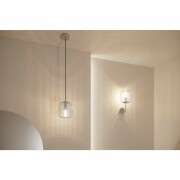 LED Pendelleuchte Ruya Glas/Chrom IP44 E14 max. 20W Pendellänge kürzbar