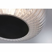 LED Deckenleuchte Ruya Glas/Schwarz matt IP44 E27 max. 60W dimmbar 230V