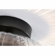 LED Deckenleuchte Ruya Glas/Schwarz matt IP44 E27 max. 60W dimmbar 230V