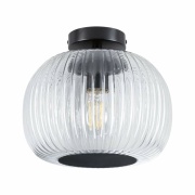 LED Deckenleuchte Ruya Glas/Schwarz matt IP44 E27 max. 60W dimmbar 230V