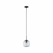 LED Pendelleuchte Ruya Glas/Schwarz matt IP44 E14 max. 20W Pendellänge kürzbar