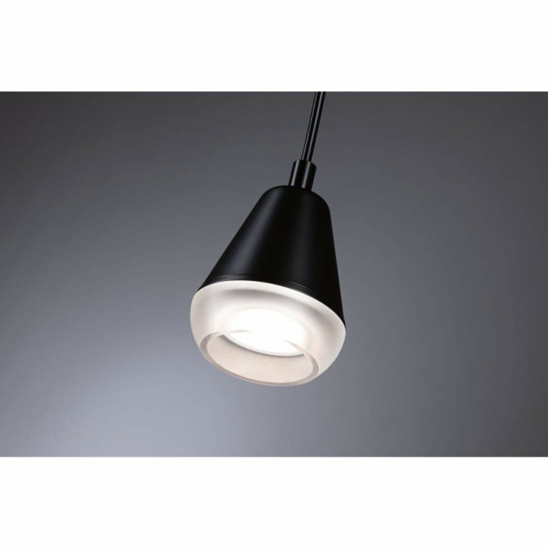 Paulmann LED Pendelleuchte Luia Satin/Signalschwarz IP44 GU10 max. 10W Pendellänge verstellbar